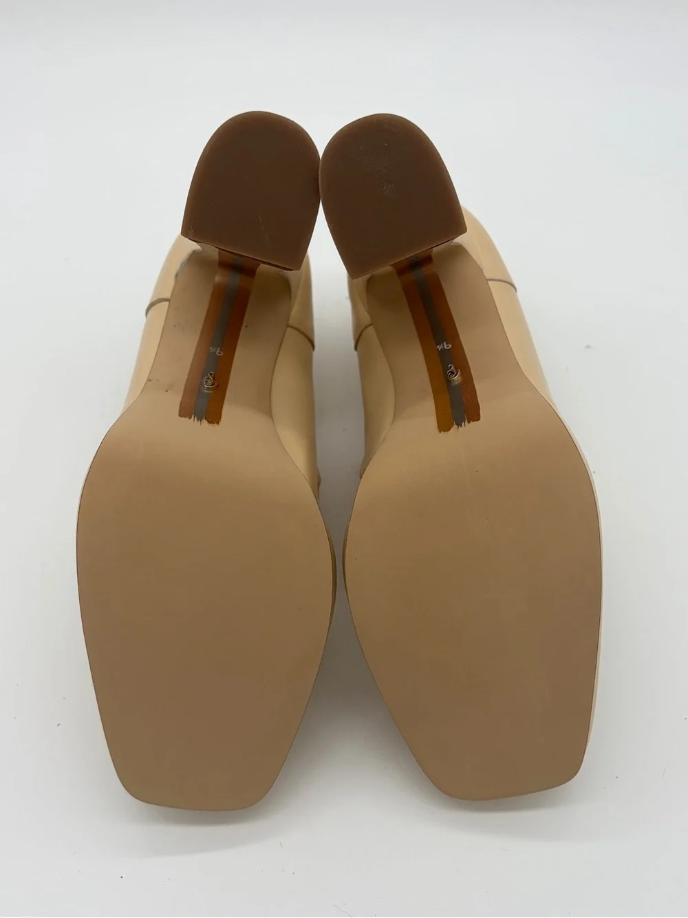 Sam Edelman Cream Block-Heel Penny Loafers